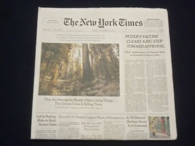 2020 DECEMBER 11 NEW YORK TIMES - PFIZER'S VACCINES CLEARS STEP TOWARD APPROVAL