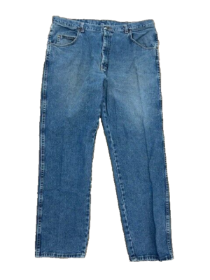Wrangler Rugged Wear Jeans Mens W40 L32 Blue 35001A1 Straight Leg Work  Casual.