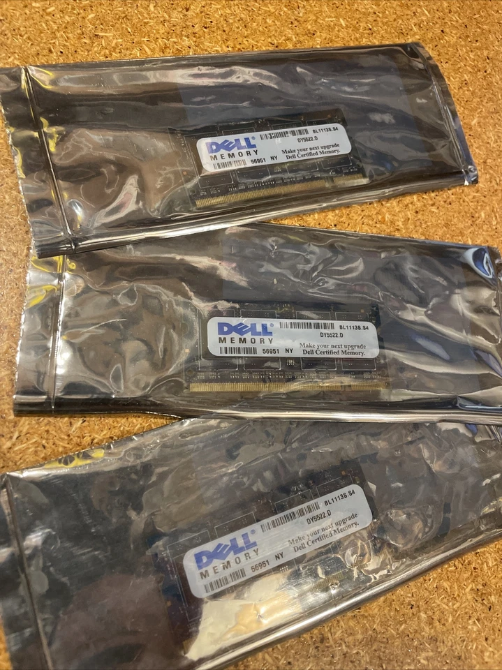 (3) Dell 512MB DIMM. 512MB 533 64 X 64. 8K.200 Memory New - Image 2 of 4