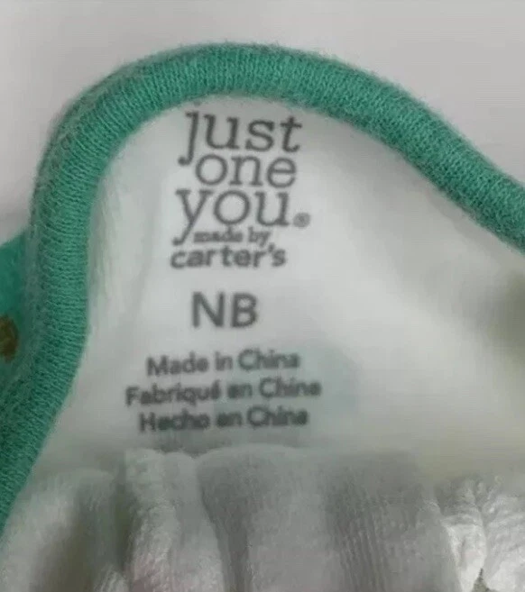 Carter’s Sleeper Bodysuit Lot (2) Newborn NB Infant Sleep Footed Pajamas - Image 4 of 4