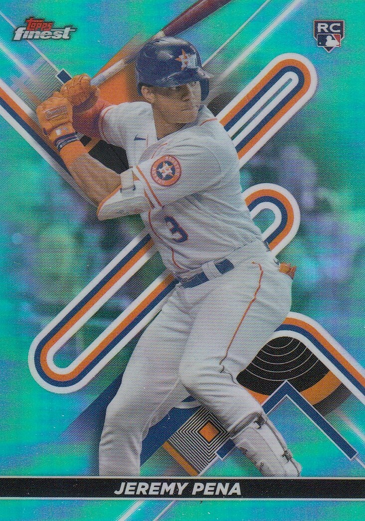 JEREMY PENA /199 FINEST ROOKIE AQUA REFRACTOR RC HOUSTON ASTROS #9 2022 22 TOPPS