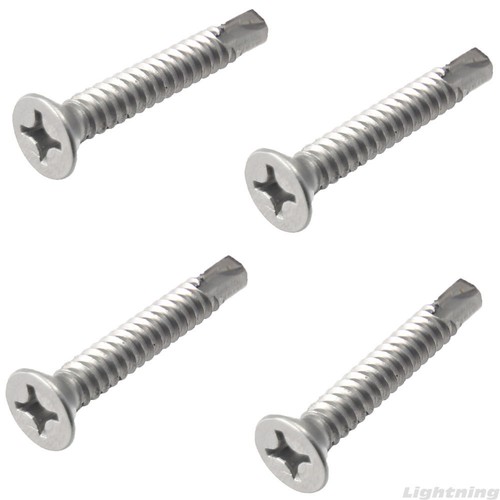 #8 x 1-1/4" Self Drilling Screws Flat Head Sheet Metal Stainless Steel Qty 1000 - Picture 1 of 4