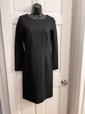 ESCADA Charcoal Dylan Stretch Viscose Knit Dress | eBay