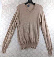 Vintage Cashmere Sweater Womens Large Beige Long Sleeves Lady
