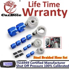 Universal Radiator Hose Sleeving Stainless Steel Braided Dress-up Hose Cover Kit