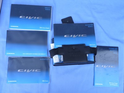 Owner's Manual for a 2014 Honda Civic Coupe with Assorted Books and