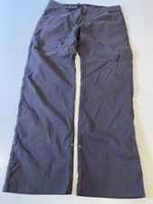 Prana Pants Mens 38x32 Gray Zion II Belted Hiking Camping Outdoors Stretch READ