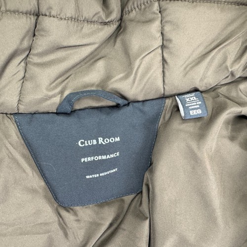 Club Room Mens Removable Faux Fur Hood Ultra Loft Parka Jacket Navy Blue 2XL - Picture 4 of 6