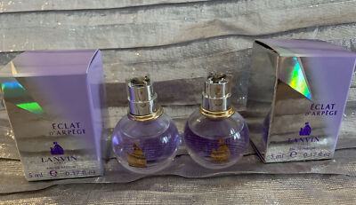 LANVIN - 2 Eclat D Arpege Bottles EAU DE PARFUM 0.17 oz. X2 - New W Box!!