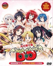 Uncut High School DXD Season 1-4 Series (1-49 End) + 4 OVA  DVD with Eng Dub