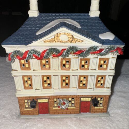 Noma Dickensville Collectibles Porzellan beleuchtete Bibliothek Vintage 1996 - Bild 5 von 18