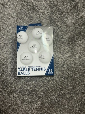 Sealed Box Of 36 EastPoint 1-Star Recreational Table Tennis Balls 36-40mm NEW W