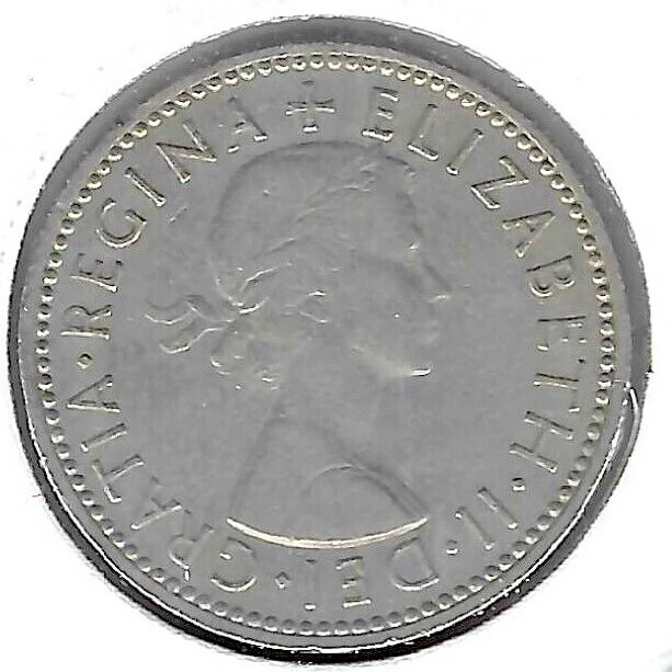 1956 Great Britain Circulated 1 Shilling QEII Coin! (English Crest) - Image 2 of 2