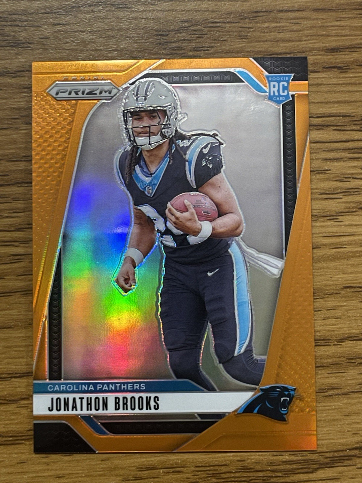 2024 PRIZM ORANGE PRIZM ROOKIE PARALLEL #357 JONATHON BROOKS 212/249 PANTHERS