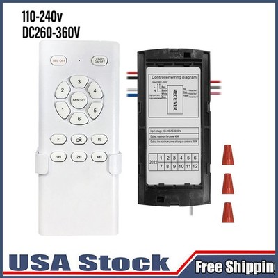 DC Output Ceiling Fan Receiver With 6 Speed Remote Control Functionality