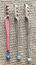3 Vintage Fletcher Red Devil Hand Held Glass Cutters 5"