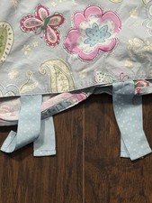 POTTERY BARN KIDS FULL DUVET Cover Cotton Butterfly Flowers Paisley Blue