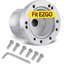 Golf Cart Steering Wheel Adapter for EZGO TXT  RXV Including Silver