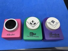 Lot Of 3 Paper Punches The Paper Studio/ McGill /Family Treasures EUC