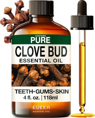 Kukka Clove Oil for Teeth and Gums - 4 Fl Oz - Clove Essential Oil - Sourced fro