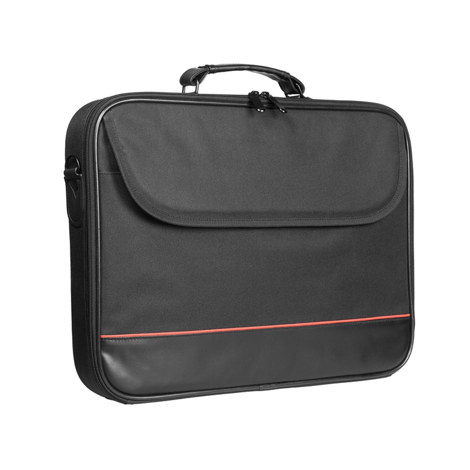 Sacoche pour ordinateur 17 pouces en polyester noir avec poignée