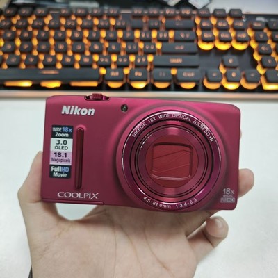 RED Nikon COOLPIX S9400 Digital Camera 18.1 MP 18x Optical Zoom Built-in Flash