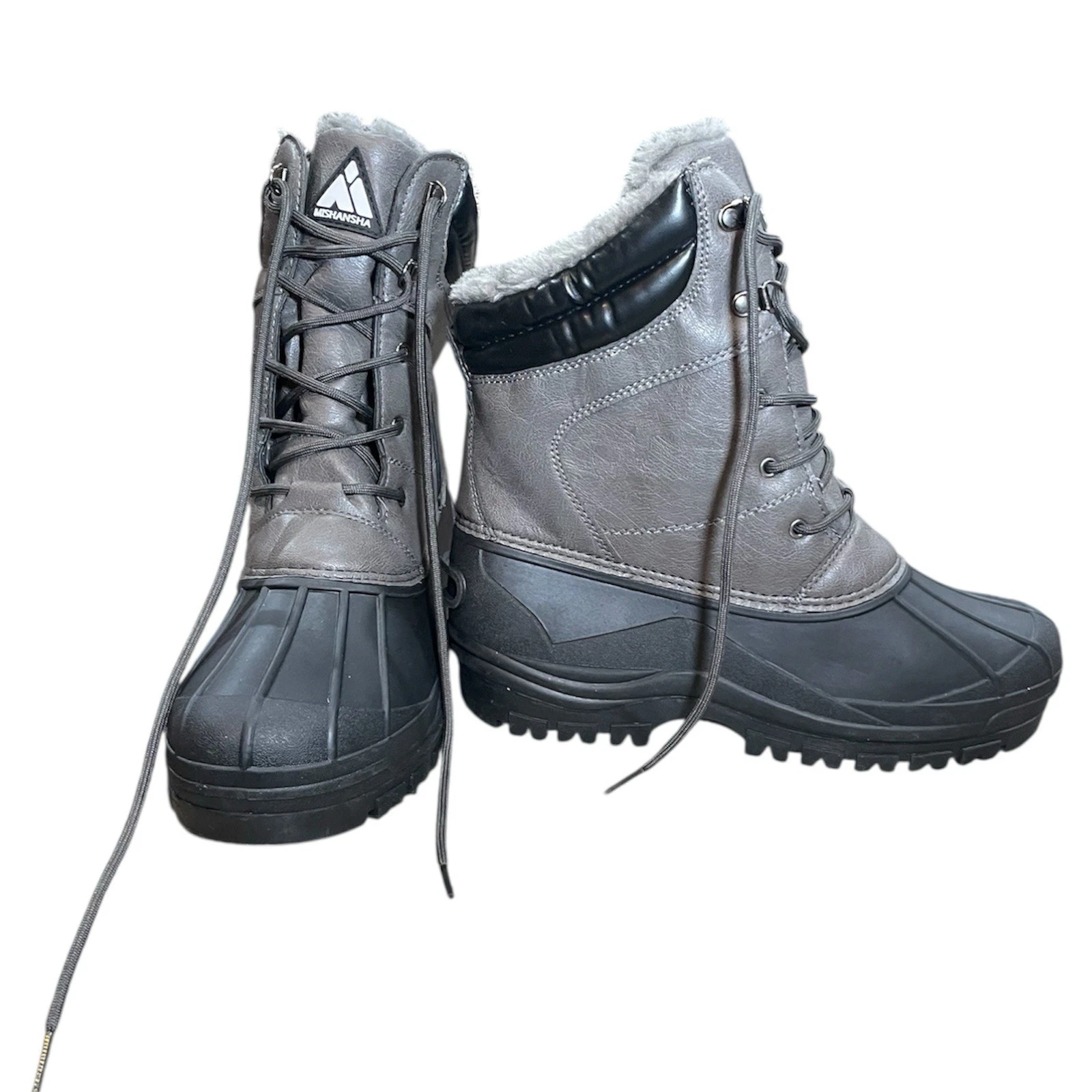 Mishansha Men's Mid Calf Winter/Snow Boots, Water Resistant, Size US Men 9