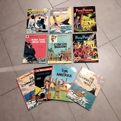 10 Comics Carlsen, Benni Bärenstark, Percy Pickwick, Jeff Jordan, Tim & Struppi 