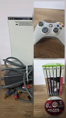 Xbox 360 White 20gb 7 Game And Controller Bundle Tested Call of Duty Fall Out
