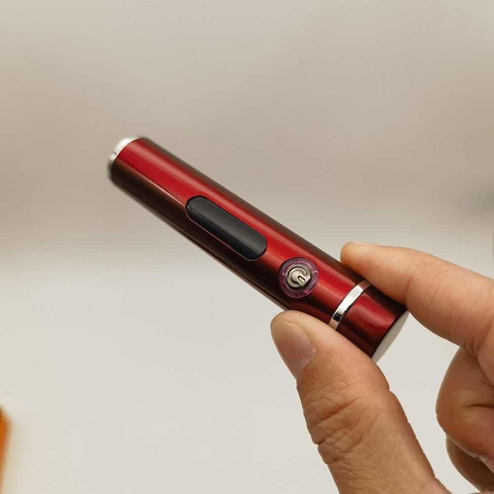 1* Dual Arc Plasma Electric Lighter USB Rechargeable Portable Lighters Ice Red.