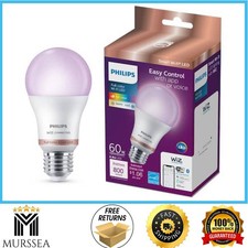 Philips WiZ Color-Changing A19 Smart Bulb 60W-Eq Wi-Fi Bluetooth 1-Pack