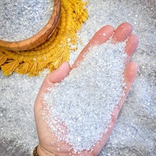 Crushed Blue Calcite (Grade A) Sand, 0.25mm-2mm, Memorial and Sand Jewelry, Art