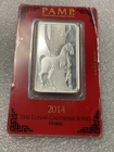 2014 Year Of The Horse Pamp Suisse 1 Troy Oz .999 Fine Silver OPEN Assay B009706