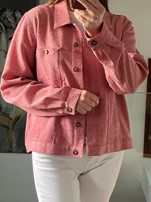 Christopher & Banks Vintage Übergangsjacke / Hemd Rosa Mix Größe L