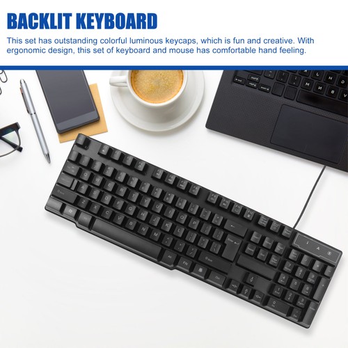 1 Set Keyboard Mouse Backlit Keyboard Mouse Desktop Computer Accessories - 第 7/12 張圖片