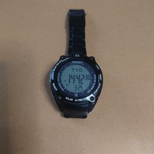 SEIKO Alpinist Outdoor Watch Solar Powered Timepiece Black Dial Genuine