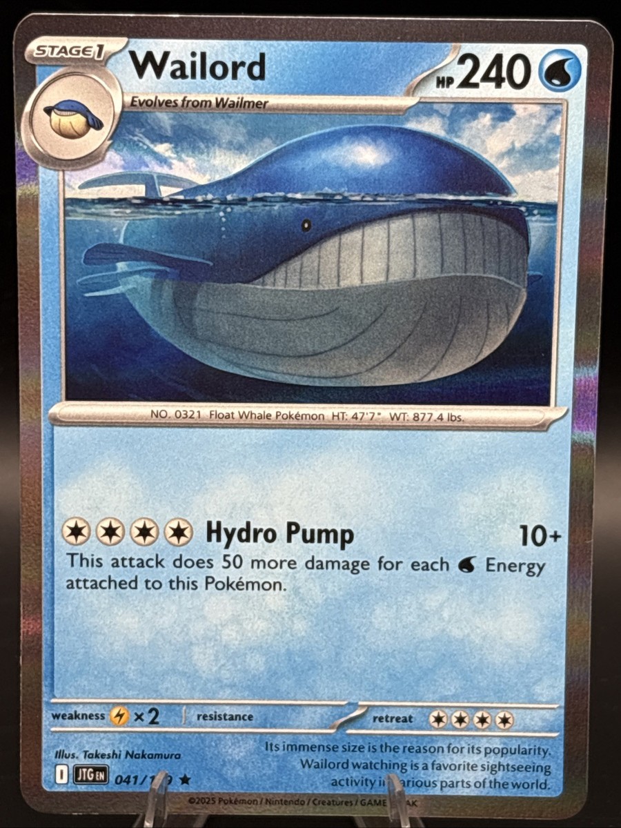 Pokemon TCG - Wailord - 041/159 - Journey Together Holo Rare Pokemon TCG - Wailord - 041/159 - Journey Together Holo Rare