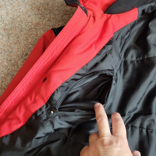 Vtg 90s Mens OBERMEYER AIRTIME 1 THERMOLITE Ski Jacket Red/Black Size XXL - Picture 8 of 12