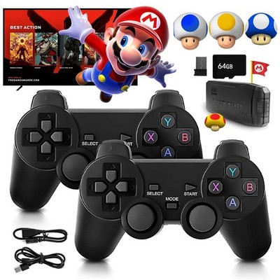 Retro Spielekonsole Wireless 4K HDMI Videospielkonsole Kabellos Gamepad Geschenk