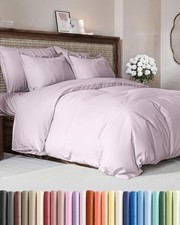 Duvet Cover Full Size Set - Full 80x90 37 - Light Lavender No Comforter 