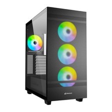 Image of Sharkoon Rebel C50 RGB Black ATX Mid Tower Metal PC Gaming Case