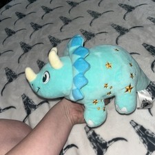 Disney World Animal Kingdom 10" Blue Triceratops Dinosaur RETIRED DinoLand Plush