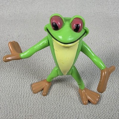Vintage 2004 Rain Forest Cafe Green Tree Frog Action Toy Figure 3''