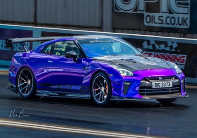  Nissan GT-R, Santa Pod Raceway, A3 Print