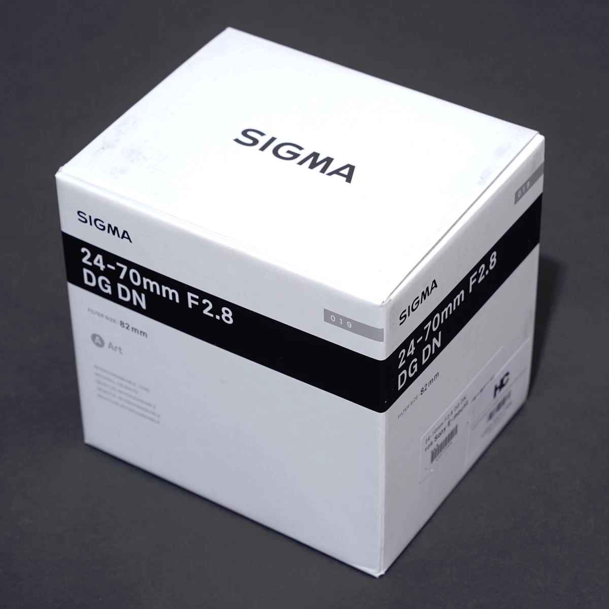 Lente de cámara artística Sigma Sony 24-70 mm F 2,8 DG DN caja vacía solo para repuestos