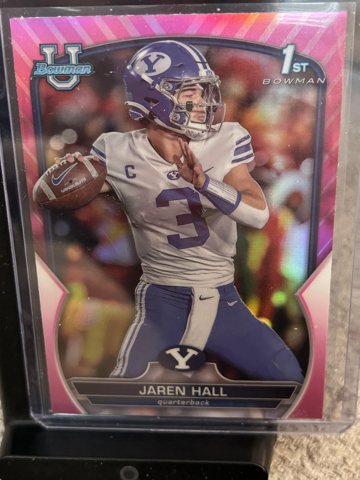 2022 Bowman University Chrome #85 Jaren Hall Pink Wave Refractor #/125 - 1st