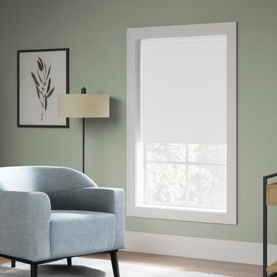 Cut-To-Width 73 In. W X 73 In. L White Cordless Blackout Roller Shade