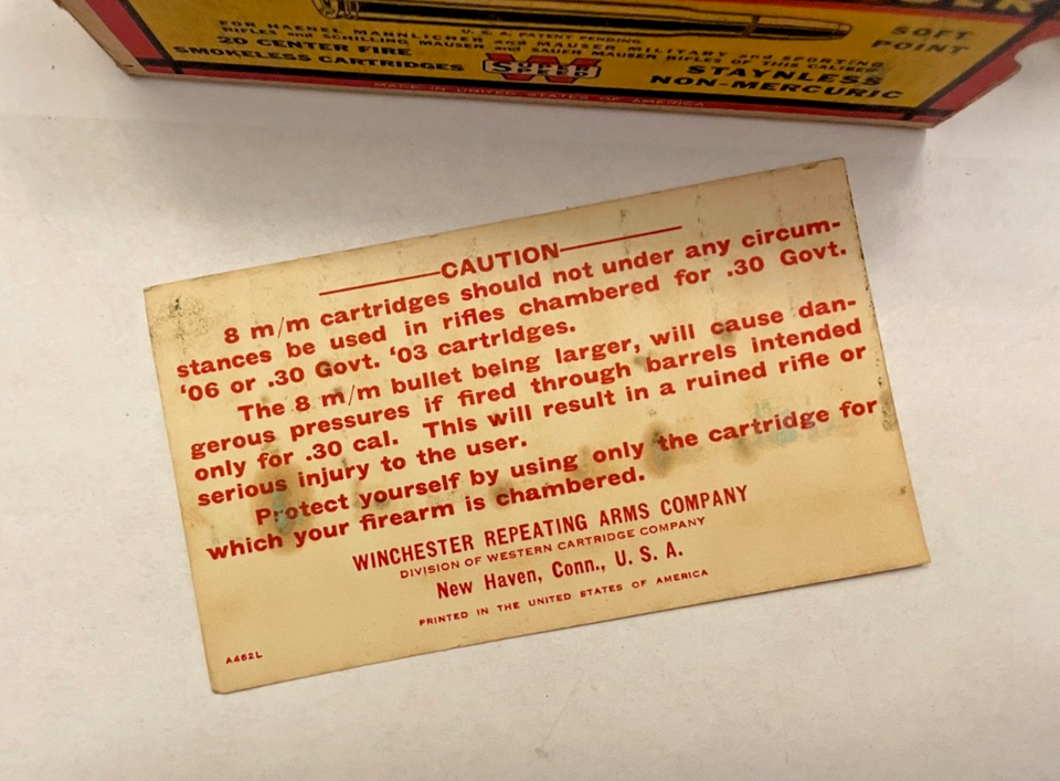 Winchester 8mm Mauser Super Speed Ammo - Box Empty - VINTAGE | eBay
