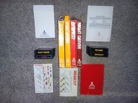 Atari 2600 Console Set With 4 in Box Games Tested and Working See Pics