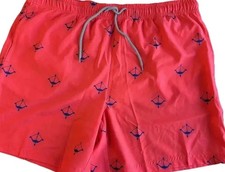 New Men  s swim trunks XL Red front side pockets back pocket 7  Inseam
